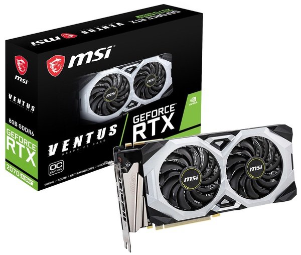 

Видеокарта MSI GeForce RTX2070 SUPER 8GB GDDR6 Ventus OC (RTX_2070_SUPER_VENTUS_OC)