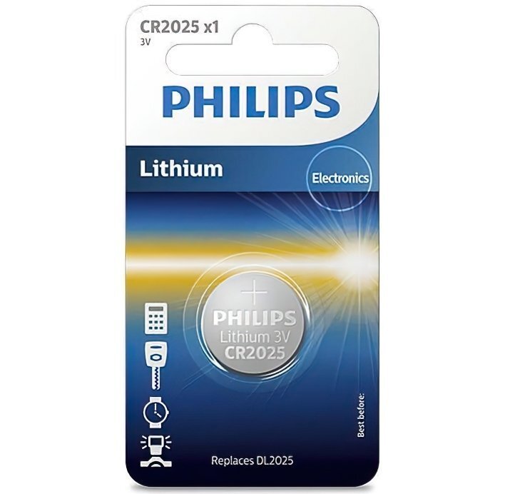 Батарейка Philips CR2025 Lithium * 1 (CR2025 / 01B) (1181175)