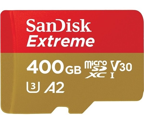 

Карта памяти SanDisk microSDXC 400Gb Class 10 UHS-I U3 A2 R160/W90MB/s Extreme V30 + SD-адаптер