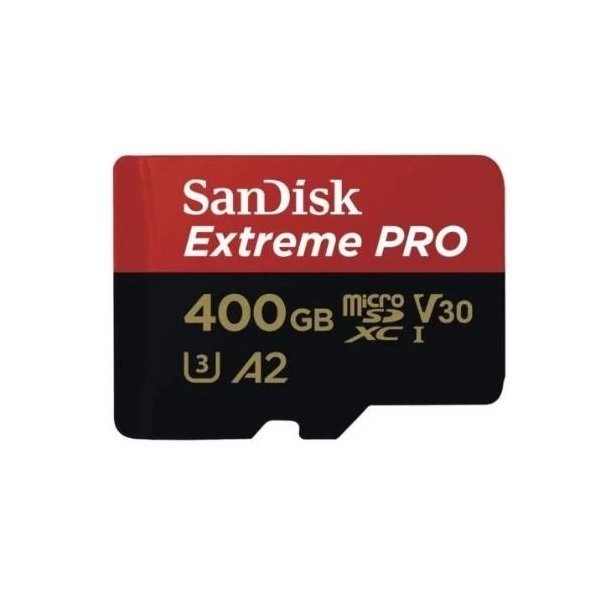 

Карта памяти SanDisk microSDXC 400Gb Class 10 UHS-I U3 A2 R170/W90MB/s Extreme Pro V30 + SD-адаптер