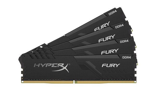 Акція на Память для ПК HyperX DDR4 2666 32GB Fury Black  (HX426C16FB3K4/32) від MOYO