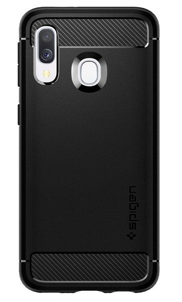 

Чехол Spigen для Galaxy A40 Rugged Armor Matte Black