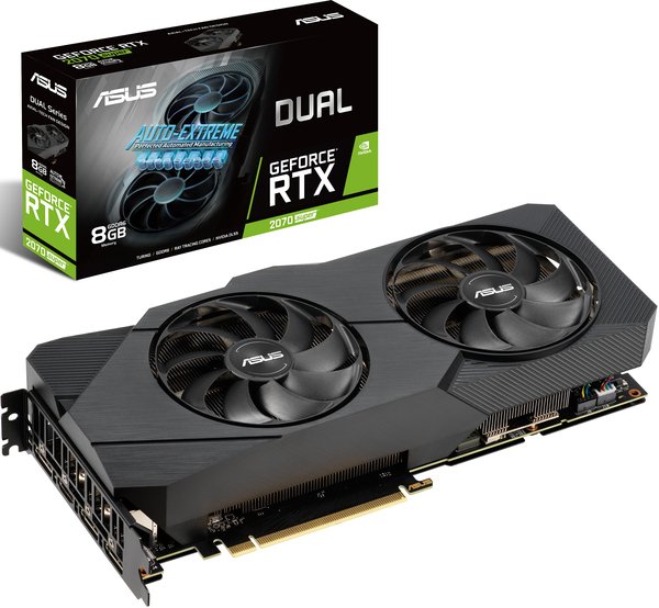 

Видеокарта ASUS GeForce RTX2070 SUPER 8GB GDDR6 DUAL EVO (DUAL-RTX2070S-8G-EVO)