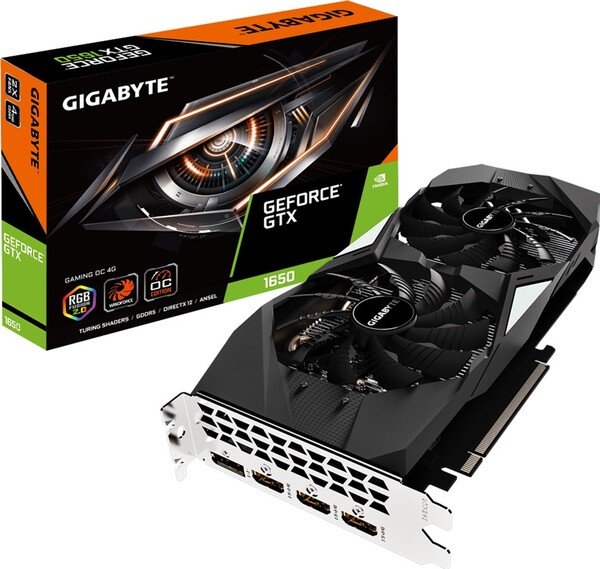 

Видеокарта Gigabyte GeForce GTX1650 GAMING OC 4G (GV-N1650GAMING_OC-4GD)