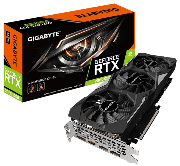 

Видеокарта Gigabyte GeForce RTX2080 SUPER WINDFORCE OC 8G (GV-N208SWF3OC-8GD)