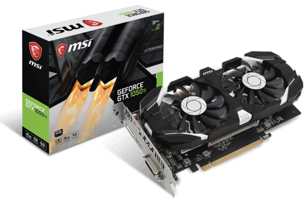 

Видеокарта MSI GeForce GTX1050TI 4GB DDR5 OC V1 (GF_GTX_1050_TI_4GT_OCV1)