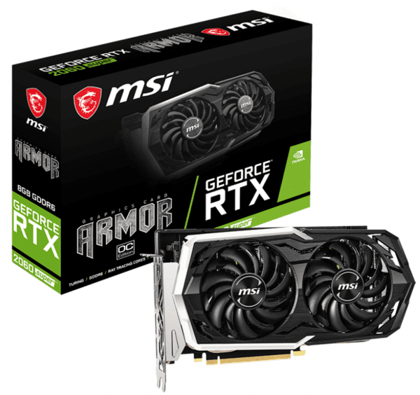 

Видеокарта MSI GeForce RTX2060 SUPER 8GB GDDR6 ARMOR OC (RTX_2060_SUPER_ARMOR_OC)