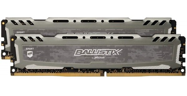 

Память для ПК Micron Crucial Ballistix Sport DDR4 3000 16GB (8GB*2) (BLS2K8G4D30AESBK)