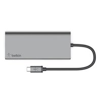 USB Хаб Belkin USB-C PD, USB-C, 2/USB 3.0, HDMI, Gigabit, space gray