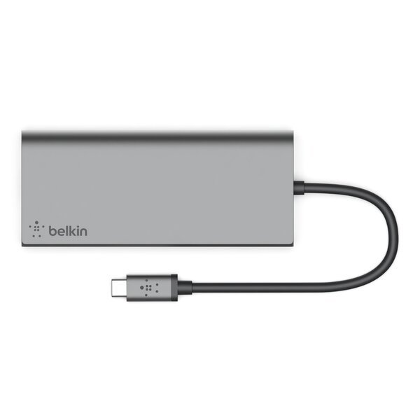 Акція на USB Хаб Belkin USB-C PD, USB-C, 2/USB 3.0, HDMI, Gigabit, space gray від MOYO