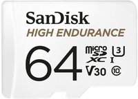Карта пам'яті Sandisk microSDXC 64GB Class 10 UHS-I U3 V30 R100/W40MB/s High Endurance