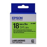 Картридж с лентой Epson LK5GBF принтеров LW-400/400VP/700 Fluor Blk/Green 18mm/9m (C53S655005)