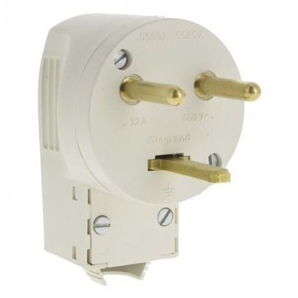 

Вилка Силовая Legrand 32А, 1 фазный