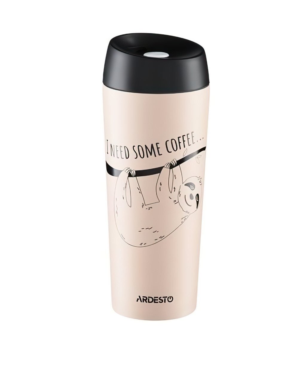 Термокружка Ardesto Coffee Time Bradypus 450 мл Beige (AR2645DBE) (1156299)