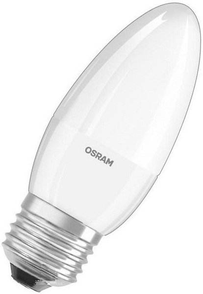 Акція на Лампа светодиодная OSRAM LED STAR E27 6.5-60W 3000K 220V B35 від MOYO
