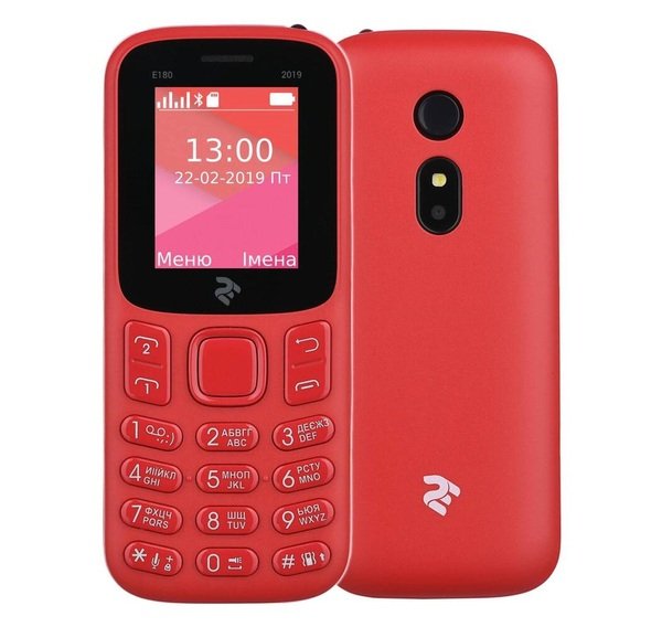 Акція на Мобильный телефон 2E E180 2019 DS Red від MOYO