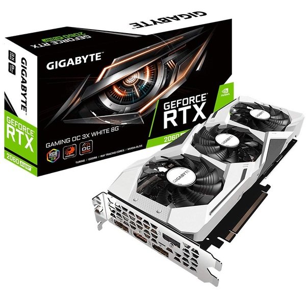 

Видеокарта Gigabyte GeForce RTX2060 SUPER Gaming OC 3X WHITE 8G (GV-N206SGAMING_OC_WH-8GD)