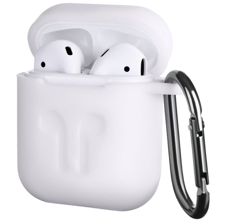 Чехол 2Е для Apple AirPods Pure Color Silicone (3mm) Imprint White фото 