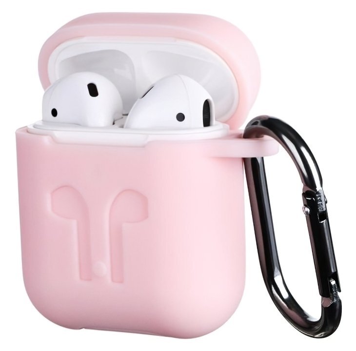 Чехол 2Е для Apple AirPods Pure Color Silicone (3mm) Imprint Light pink фото 