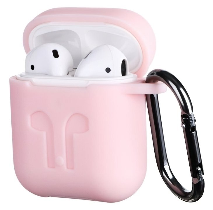 Чехол 2Е для Apple AirPods Pure Color Silicone (3mm) Imprint Light pink (2E-AIR-PODS-IBPCSI-3-LPK) фото 1