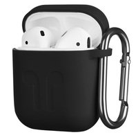 Чехол 2Е для Apple AirPods Pure Color Silicone (1.5mm) Imprint Black