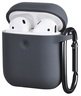 Чехол 2Е для Apple AirPods Pure Color Silicone (3mm) Carbon Gray фото