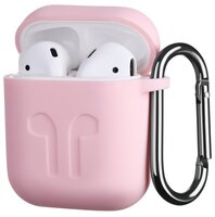 Чехол 2Е для Apple AirPods Pure Color Silicone (1.5mm) Imprint Light pink