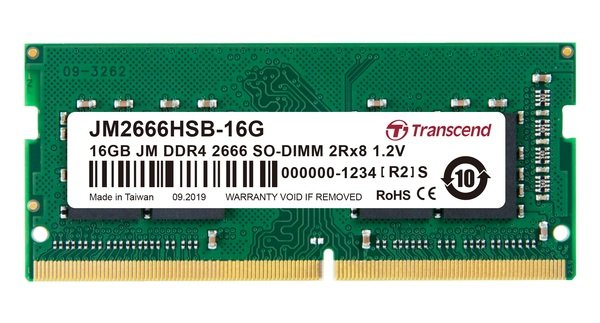 

Память для ноутбука Transcend DDR4 2666 16GB SO-DIMM (JM2666HSB-16G)