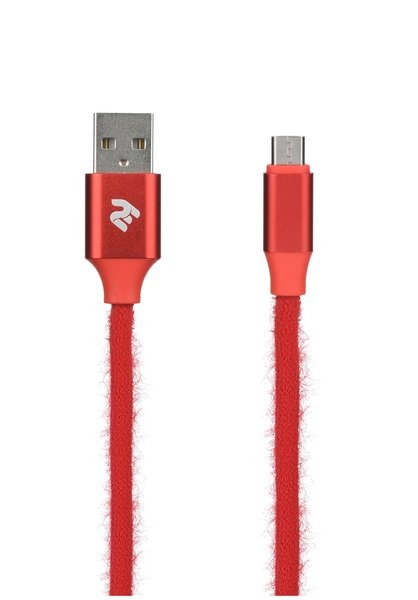 

Кабель 2E Fur USB 2.4 to Micro USB Cable 1m Red