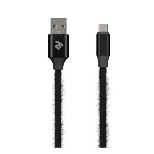 

Кабель 2E Fur USB 2.4 to Micro USB Cable 1m Black