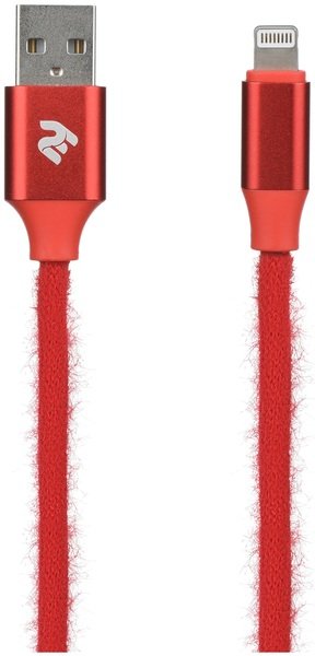Акція на Кабель 2E Fur USB 2.4 to Lightning Cable Red 1m від MOYO