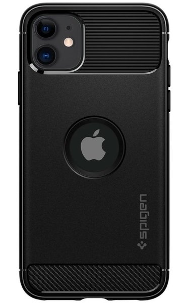 

Чeхол Spigen для iPhone 11 Rugged Armor Matte Black