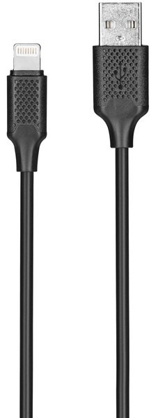 

Кабель KITs USB 2.0 to Lightning Cable 2A Black 1m