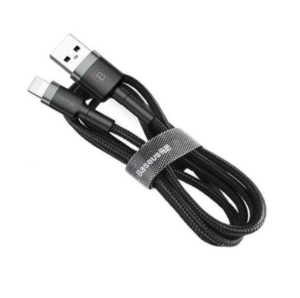 

Кабель Baseus Cafule Cable USB for Lightning 2.4A 0.5M Gray+Black
