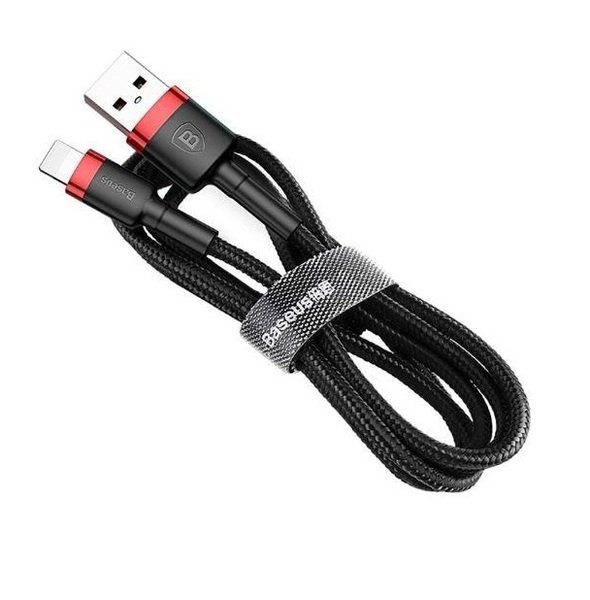 

Кабель Baseus Cafule Cable USB for Lightning 2.4A 0.5M Red+Black