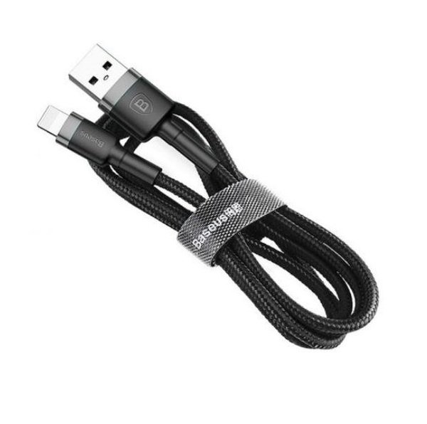 

Кабель Baseus Cafule Cable USB for Lightning 1.5A 2M Gray+Black