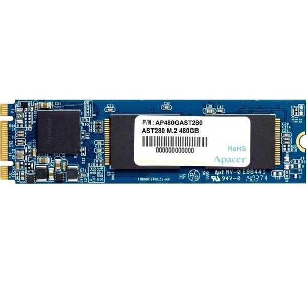 

SSD накопитель APACER AST280 480GB M.2 SATA 2280 3D TLC (AP480GAST280-1)