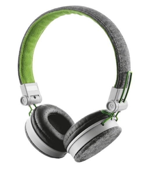 

Наушники Trust Fyber On-Ear Mic Grey / Green