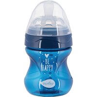 Бутылочка для кормления Nuvita NV6012 Mimic Cool 150мл 0м+ Антиколиковая, темно-синяя (NV6012NIGHTBLUE)