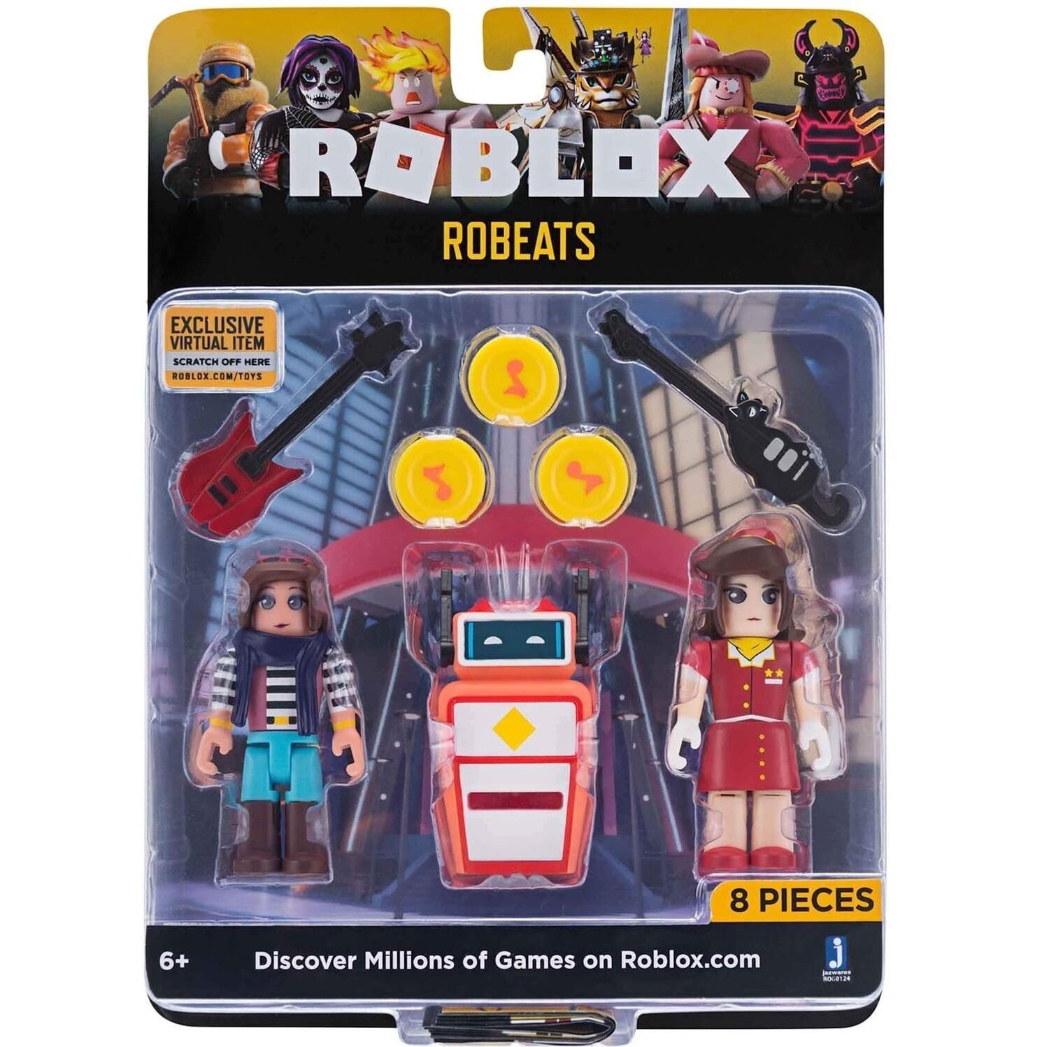 Nabor Jazwares Roblox Game Packs Robeats W4 Rog0124 Kupit - roblox mix amp match set build a billionaire heiress w3