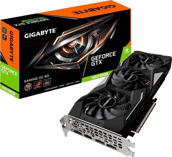 

Видеокарта GIGABYTE GeForce GTX 1660 SUPER GAMING OC 6G (GV-N166SGAMING_OC-6GD)
