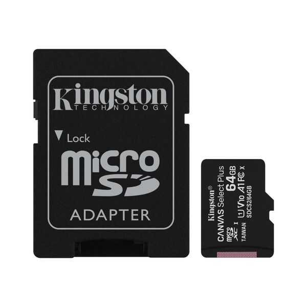 Акція на Карта памяти KINGSTON microSDXC 64GB Class 10 UHS-I R100MB/s + SD-адаптер (SDCS2/64GB) від MOYO
