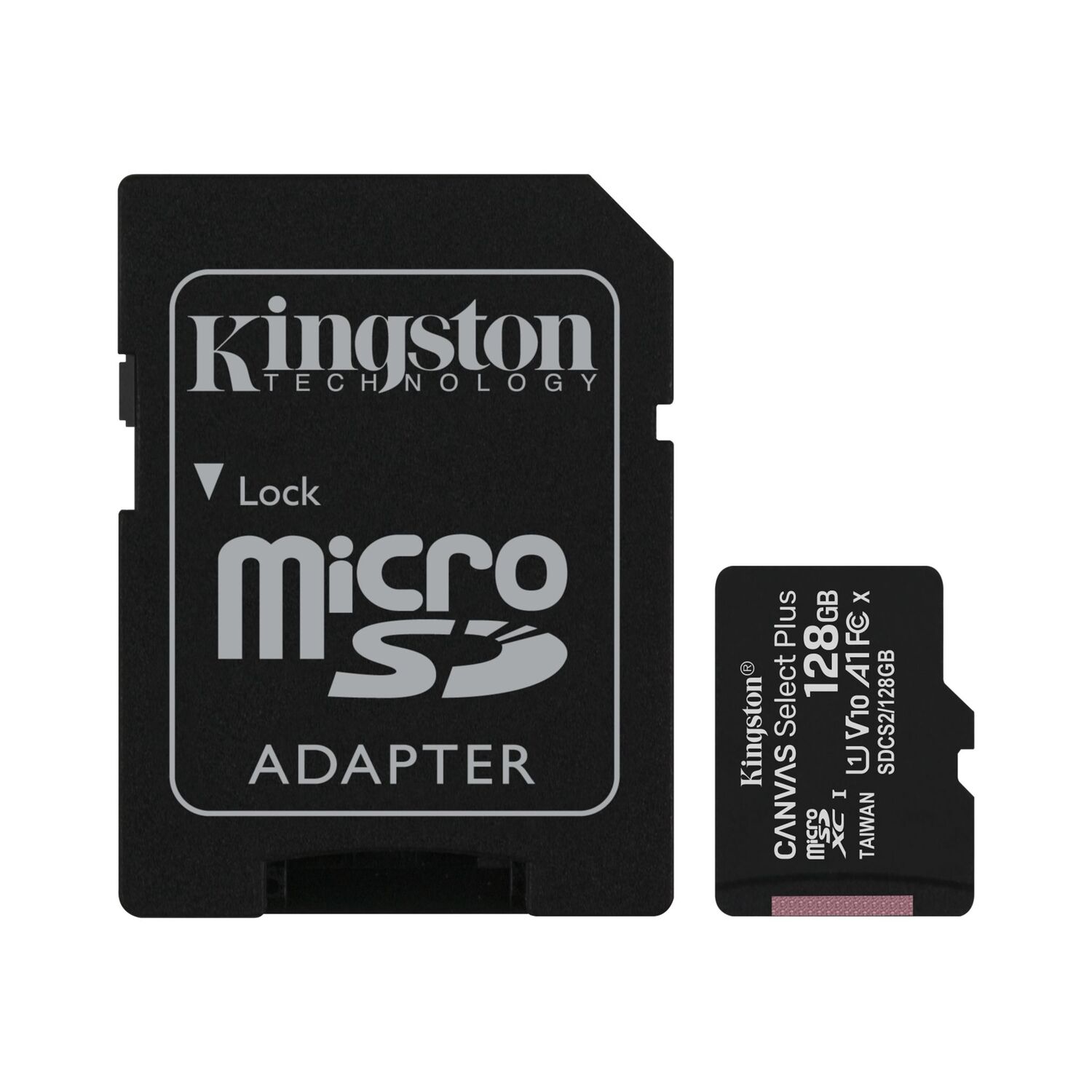 Карта пам&#039;яті Kingston microSDXC 128GB Class 10 UHS-I R100MB/s + SD-адаптерфото