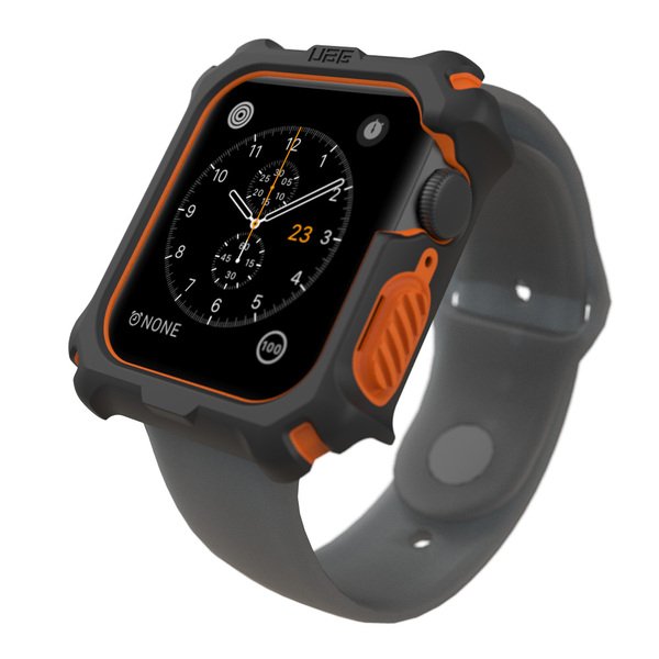 uag  UAG  Apple Watch 44 Case Black/Orange (19148G114097)