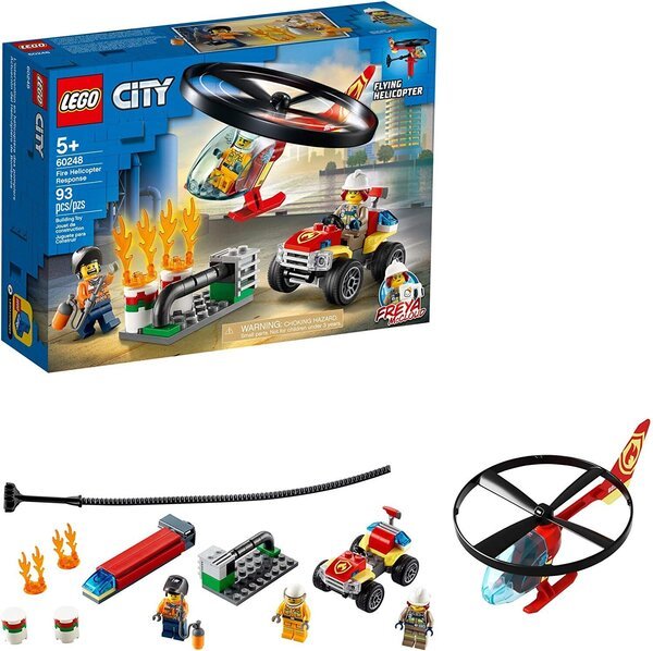 Акція на LEGO 60248 City Fire Пожарный спасательный вертолёт від MOYO