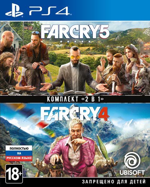 Акция на Игра Far Cry 4 + Far Cry 5 (PS4, Русская версия) от MOYO