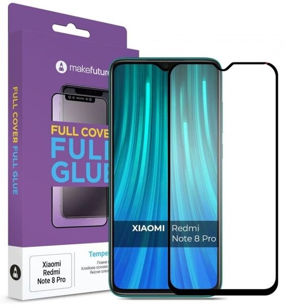 

Стекло MakeFuture для Xiaomi Redmi Note 8 Pro Full Cover Full Glue