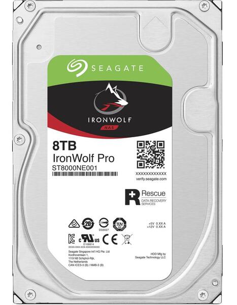 

Жесткий диск внутренний Seagate 3.5" SATA 3.0 8TB 7200 256MB Ironwolf Pro (ST8000NE001)