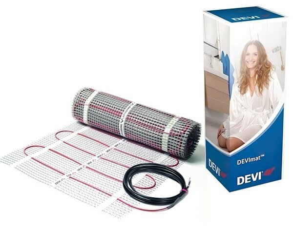 

Теплый пол DEVI Mat 150T двухжильный нагревательный мат 1кв.м (140F0445)