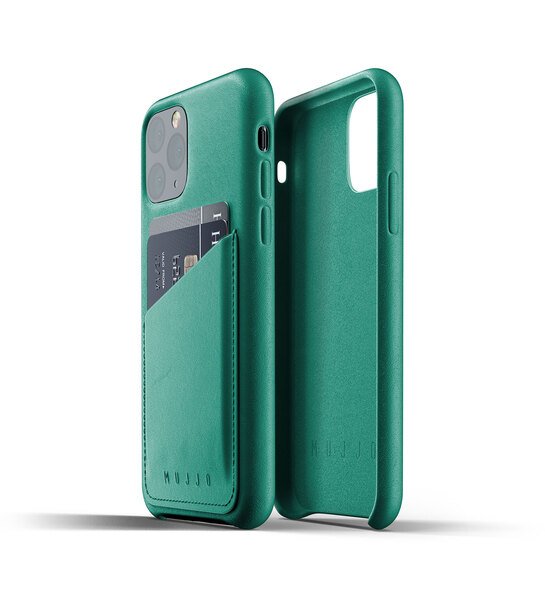 

Чeхол MUJJO для iPhone 11 Pro Full Leather Wallet,Alpine Green